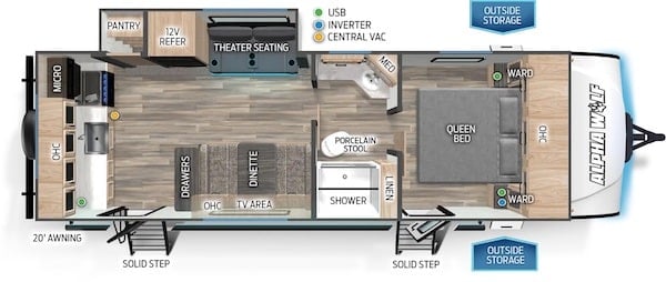 Review 2024 Alpha Wolf 23LDE Travel Trailer By Forest River Cherokee   Alpha Wolf 23LDE Travel Trailer 4 